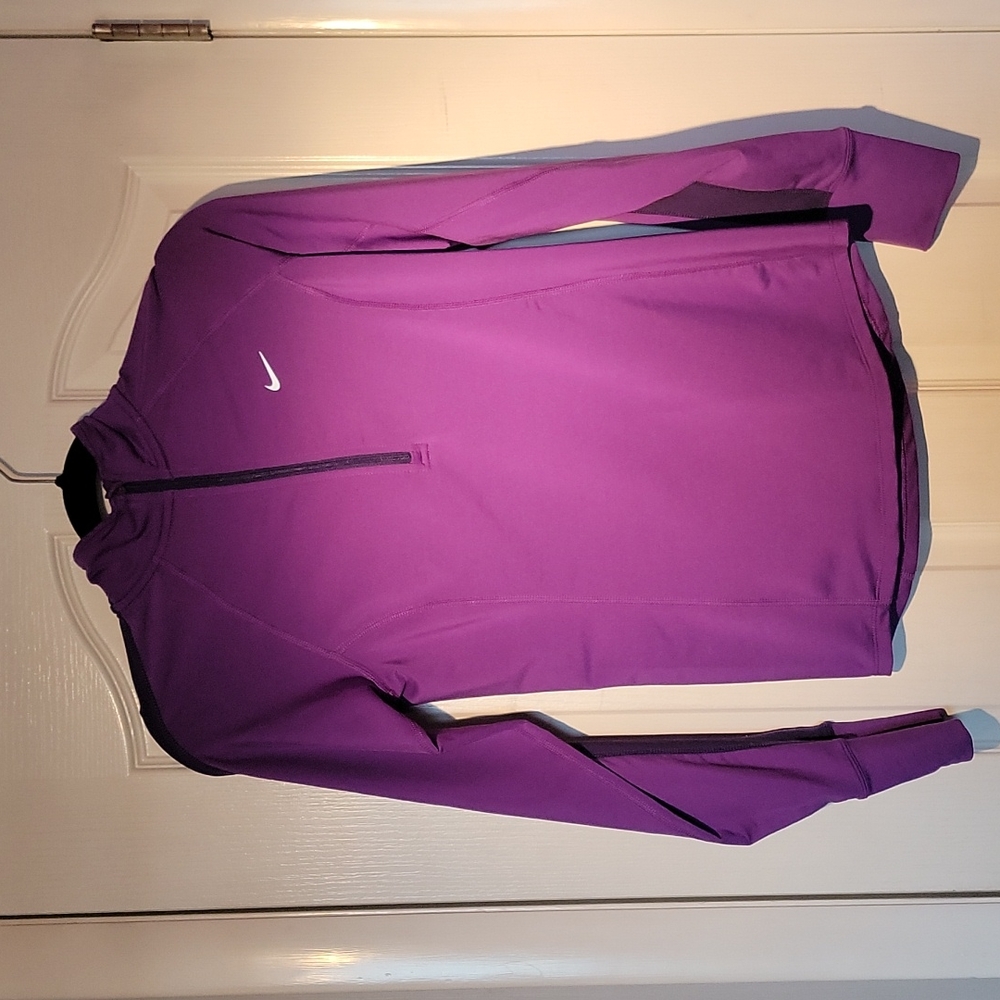 Nike Dri-Fit Purple Fitted Running Jacket Size X-Small